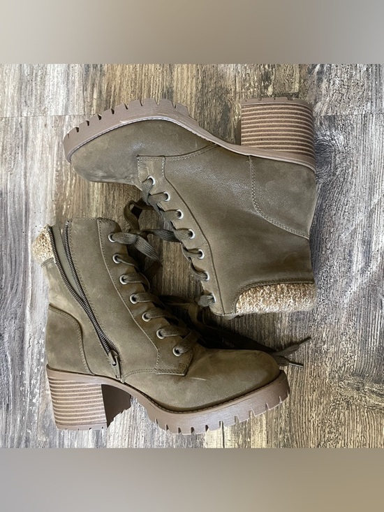 Universal Thread Shoes - Universal Thread Aveline Brown Lace Up Ankle Boots Size 7 Lug Sole Block Heel